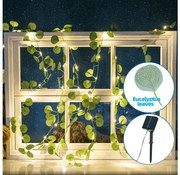 Aigostar - LED 100x/12m solarny łańcuch IP65 ciepła biel eukaliptus