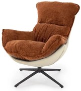 Fotel obrotowy LOBSTER cynamonowy/beżowy HALMAR