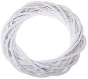 Wianek z wikliny Elemetary biały, średnica 30 cm