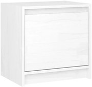 Biała Drewniana Zamykana Szafka Nocna Z4-F50