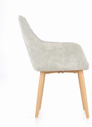 K287 krzesło popiel, z podłokietnikami, tapicerowane, velvet, pikowane