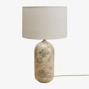 Lampa Stołowa Z Naturalnego Kamienia Yalvira Marmur Beżowy Panther - Sklum