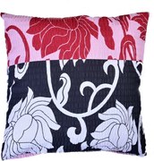 Poszewka na poduszkę z kory Piwonia szaro-różowy, 40 x 40 cm