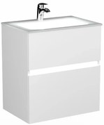 Szafka pod umywalkę NEO 60 cm biały połysk z oświetleniem LED KROFAM