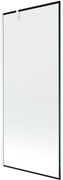 Mexen Next parawan nawannowy 1-skrzydłowy 80 x 150 cm, czarna ramka, biały - 895-080-000-00-70-20