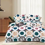 Pościel z mikrofibry antyalergiczna nowoczesny wzór koła komplet 160x200 cm