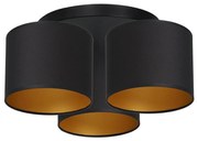 żyrandol natynkowy ARDEN 3xE27/60W/230V czarno-złoty