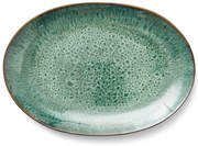 Zielony/czarny kamionkowy talerz do serwowania Gastro Green/Black – Bitz