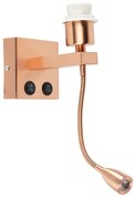 Nowoczesna miedziana lampa ścienna z elastycznym ramieniem - Brescia Combi