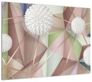 Obraz - Abstrakcja 3D w pastelowych kolorach (70x50 cm)