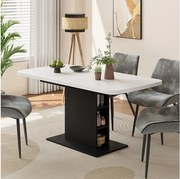 Stół jadalny biały/czarny 120x80x77.3 fenaro