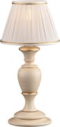 Fiorenza Ivory and gold drewniana lampa stołowa, 1 światło, z abażurem dm.20 H.43 Ø20 BL172-LT-AV