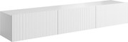Szafka RTV wisząca Nicole 200 cm z szufladą - biały mat