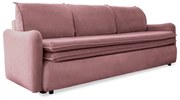 Różowa aksamitna rozkładana sofa Miuform Tender Eddie