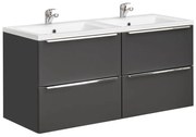 Szafka pod umywalkę CAPRI 820 + CAPRI 820 120 cm czarna mat - zestaw COMAD