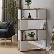 Rozdzielacz pokoju biały/złoty dąb 80x24x124.5 eneos