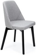 Jasnoszare krzesło kubełkowe tapicerowane K2-A37