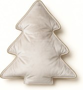 Beżowa poduszka dekoracyjna - choinka