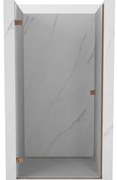Mexen Lunar-B drzwi prysznicowe uchylne lewe 60 cm, transparent, różowe złoto - 832-060-000-60-00-L