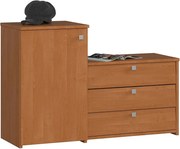 Szafka na buty AKORD S16 Olcha 98,4 cm 4 drzwi kolor Olcha mat 5 półek 98,4x33x68 cm