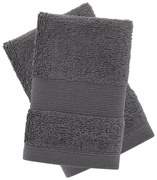 Ciemnoszare bawełniane ręczniki frotte zestaw 2 szt. 30x30 cm Anti-Bacterial – Catherine Lansfield