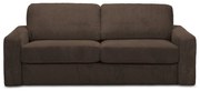 Brązowa sztruksowa rozkładana sofa 195 cm Nona – Makamii