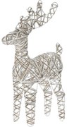 Renifer świąteczny LED szary, 50 cm