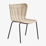 Krzesło Do Jadalni Sztaplowane Z Żelaza I Plecionej Liny Keiller Miel - Sklum
