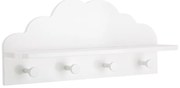 Półka z 4 wieszakami CLOUD, 48 x 22 x 12 cm