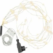 Świąteczna dekoracja świetlna- zszywki, 100 LED, ciepła biel