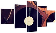 Obraz płyt gramofonowych (125x70 cm)