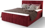 Czerwone tapicerowane łóżko 4 rozmiary W9-F50