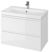 Cersanit S801-221-DSM - Wisząca szafka łazienkowa z umywalką MODUO 80 cm biała