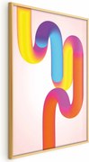 Plakat Tęczowe Rurki 21x30 cm z ramą złotą bez marginesu ARTGEIST B