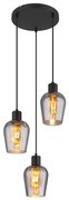 Globo 15627-3 - Żyrandol na lince RYAN 3xE27/40W/230V śr. 28,5 cm czarny