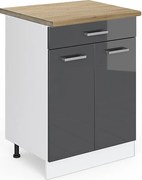 Szafka dolna do kuchni antracyt wysoki połysk 60x60x81.6 r-line