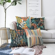 Zestaw 4 poszewek na poduszki Minimalist Cushion Covers Colorful, 55x55 cm