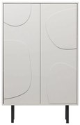 Jasnoszara szafka z litego drewna sosnowego 85x135 cm Cadiz – WOOOD
