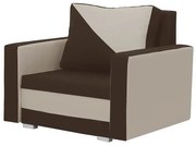 Fotel rozkładany z funkcją spania ASTO3 Ciemny brąz/Beżowy