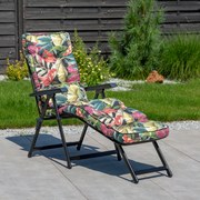 Leżak ogrodowy z podnóżkiem Lena Lounger Black Edition G052-23IB PATIO