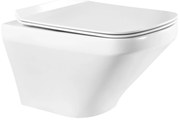 Miska WC wisząca bezkołnierzowa biała SANYA z deską wolnoopadająca typu Slim