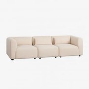 3-częściowa Modułowa Sofa Fogler Chenille Kremowy Beż - Sklum