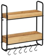 Półka na ścianę z wieszakami LOFT, dwupoziomowa, WENKO