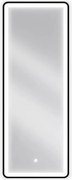 Mexen Coro lustro łazienkowe podświetlane 45 x 120 cm, LED 6000K, antypara, rama czarna - 9817-045-120-611-70