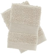 Beżowe bawełniane ręczniki frotte zestaw 2 szt. 30x30 cm Anti-Bacterial – Catherine Lansfield