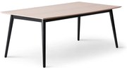 Czarno-naturalny rozkładany stół z blatem w dekorze dębu 100x210 cm Meza – Hammel Furniture