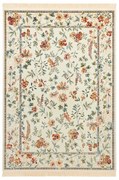 Kremowy dywan z wiskozy 135x195 cm Oriental Flowers – Nouristan