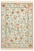 Kremowy dywan z wiskozy 95x140 cm Oriental Flowers – Nouristan