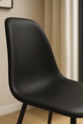 Krzeso ze sztucznej skóry Teok w kolorze czarnym