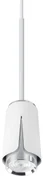 FLOWER WHITE CHROME LAMPA WISZĄCA 1xGU10 biała, pojedyncza, jeden klosz